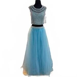 NEW TIFFANY DESIGNS women's prom dress in sky blue